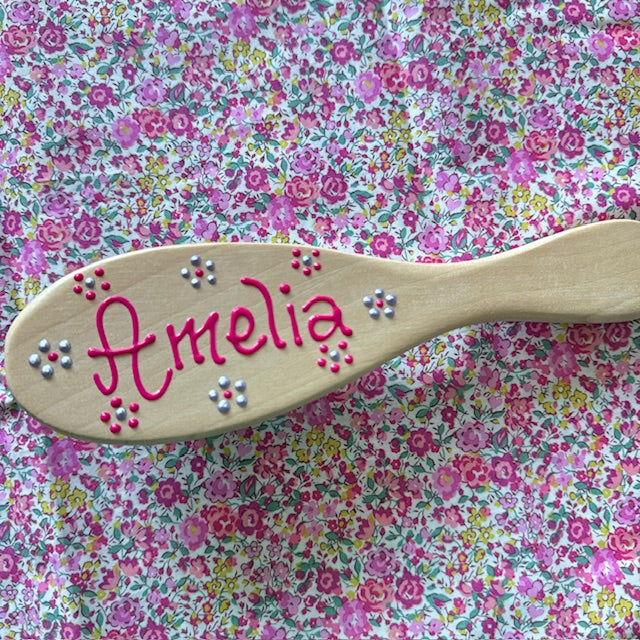 Brush personalised wooden hairbrush any name made